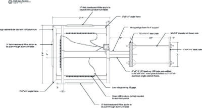 Sign Cabinet with Mounting Bracket
